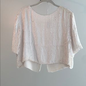 Top Shop Sequin Crop Top